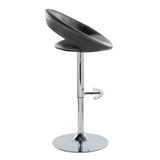 Posh - Contemporary Adjustable Barstool With Swivel With Rounded T Footrest (Set of 2) by Couch.com