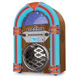 Victor Broadway II Desktop CD Jukebox with Multi-Color LED Lighting and FM Radio