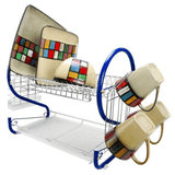 Better Chef 16" 2-Level Colored-Chrome-Plated S-Shaped Dish Rack