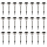 24Packs Solar Garden Lights Outdoor IP44 Waterproof Solar Pathway Lights Color Changing Landscape Lamps 10Hrs Lawn Lighting for Yard Driveway Walkway