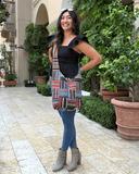 Kathmandu Collection Patchwork Striped Hobo Bag