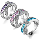 You Cross My Mind Ring Diamond Crystals in 3 Lovely Colors