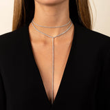 Thin Diamond Tennis Choker 14K by By Adina Eden