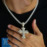 Forever Love Cross Pendant 14K Gold Plated 
