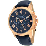 Fossil Men's Grant Navy Blue Dial Watch - FS4835 by Balec Group