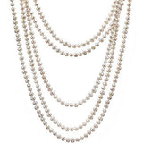 Fresh Water Pearls Necklace 100 Inch Long in 7/8 Mm Round Pearls