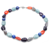 475.00 Carat Genuine Multi Stone .925 Sterling Silver Necklace