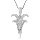 YOUNG. WILD. FREE. - G.O.A.T. Pendant - White Gold by Bling Proud | Urban Jewelry Online Store