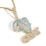 G.O.A.T. Pendant with Letters - Yellow Gold Charms & Pendants 