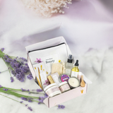 Spa Gift Box, Natural Lavender Bath & Body Relaxing Package for Friend by Lizush