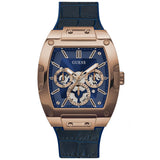 Guess Men's Blue Gold Tone Multi-function Blue Dial Watch - GW0202G8 by Balec Group