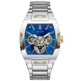 Guess Men's Silver Tone Multi-function Blue Dial Watch - GW0456G5 by Balec Group