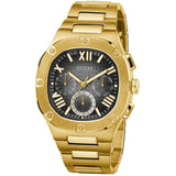 Guess Men's Gold Tone Multi-function Black Dial Watch - GW0572G2 by Balec Group