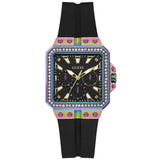 Guess Women's Libra Black Silicone Black Dial Watch - GW0618L3 by Balec Group