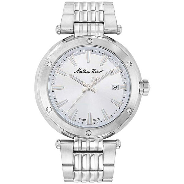 Mathey Tissot Men's Neptune Silver Dial Watch - H912AI by Balec Group