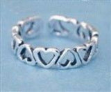 Heart Sterling Silver Toe Ring by Fashion Hut Jewelry