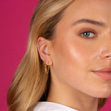Solid Double Chain Huggie Earring by By Adina Eden
