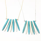 Howlite Spikes Necklace by Jennifer Cervelli Jewelry