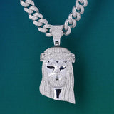 Iced Jesus Pendant White Gold Plated by Bling Proud | Urban Jewelry Online Store