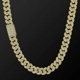 Iced Out Diamond Cuban Link Chain in 14K Gold - 12mm by Bling Proud | Urban Jewelry Online Store
