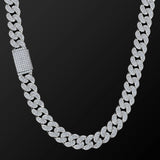 Iced Out Diamond Cuban Link Chain in White Gold - 12mm by Bling Proud | Urban Jewelry Online Store