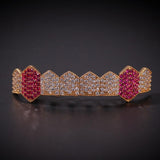 Iced Out Hip-Hop Teeth Grillz 14K Gold 