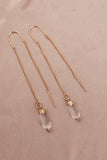 Faceted quartz suncatcher threader earrings by Terra Luna Sol