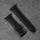 Leather Apple Watch Strap - Matte Black by Bullstrap