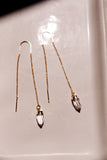 Faceted quartz suncatcher threader earrings by Terra Luna Sol