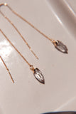 Faceted quartz suncatcher threader earrings by Terra Luna Sol