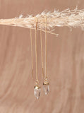 Faceted quartz suncatcher threader earrings by Terra Luna Sol