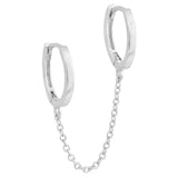 Solid Double Chain Huggie Earring by By Adina Eden