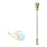 Golden Serpent Industrial Barbell by Fashion Hut Jewelry