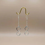 Sterling Silver Hammer Patterned Infinity Earrings