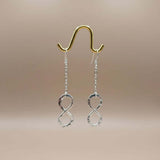 Sterling Silver Hammer Patterned Infinity Earrings