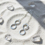 Sterling Silver Hammer Patterned Infinity Earrings