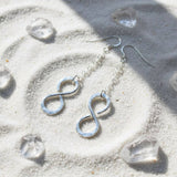 Sterling Silver Hammer Patterned Infinity Earrings