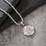 Jesus on Cross Coin Pendant Necklace 