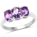 1.66 ct. Genuine Amethyst .925 Sterling Silver Ring