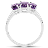 1.66 ct. Genuine Amethyst .925 Sterling Silver Ring