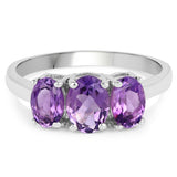1.66 ct. Genuine Amethyst .925 Sterling Silver Ring