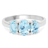 1.97 ct. Genuine Blue Topaz .925 Sterling Silver Ring
