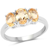 1.66 ct. Genuine Citrine .925 Sterling Silver Ring for women