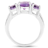 2.35 Carat Genuine Amethyst .925 Sterling Silver Ring