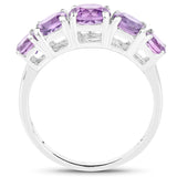 2.11 Carat Genuine Amethyst .925 Sterling Silver Ring