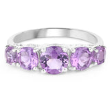2.11 Carat Genuine Amethyst .925 Sterling Silver Ring