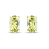 0.46 Carat Genuine Peridot 10K Yellow Gold Earrings