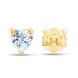 0.70 ct Genuine Blue Topaz 10K Yellow Gold Earrings