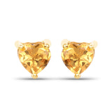 0.50 ct Genuine Citrine 10K Yellow Gold Earrings