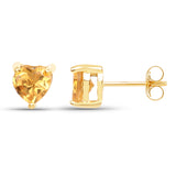 0.50 ct Genuine Citrine 10K Yellow Gold Earrings